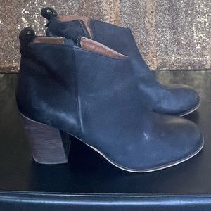 Genuine Leather Black Booties - 13M